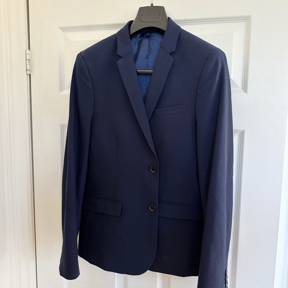 Navy Blue Slim Fit Suit - Picture 1 of 4